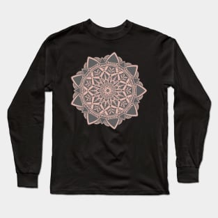 Leafy Pink Mandala Long Sleeve T-Shirt